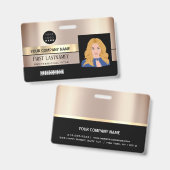 従業員BとのプロフェッショナルIDの昇格 バッジ (表裏)