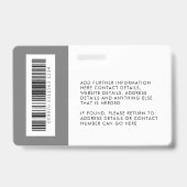 従業員IDカスタムフォトロゴバッジ バッジ (裏面)