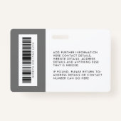 従業員IDカスタムフォトロゴバッジ バッジ (裏面)