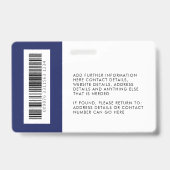 従業員IDカスタムフォトロゴバッジ バッジ (裏面)