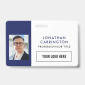 従業員IDカスタムフォトロゴバッジ バッジ (正面)