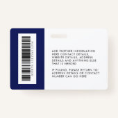 従業員IDカスタムフォトロゴバッジ バッジ (裏面)