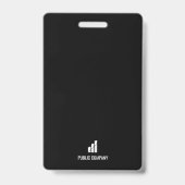 従業員IDカードモダンブラックスタッフバッジ バッジ (Back)