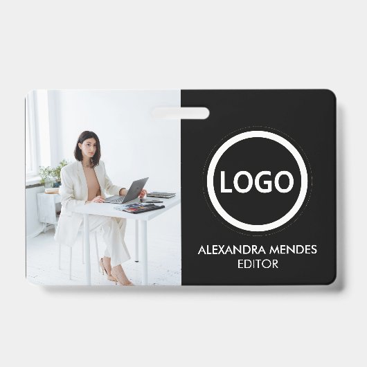 従業員IDカードモダンミニマリスト会社バッジ バッジ (正面)