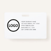 従業員IDカードモダンミニマリスト会社 バッジ (裏面)