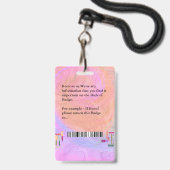 従業員IDカード美容師フォトカスタム バッジ (ストラップ付き裏面)