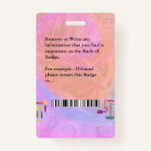 従業員IDカード美容師フォトカスタム バッジ (裏面)