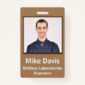 従業員IDバッジタスカントゥカン縦型デザイン バッジ (正面)