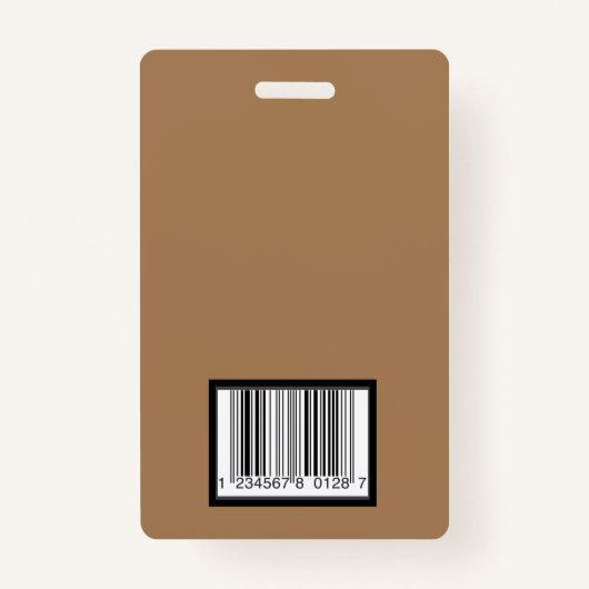 従業員IDバッジタスカントゥカン縦型デザイン バッジ (裏面)