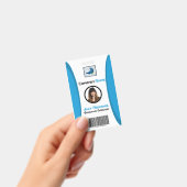 従業員IDバッジモダンティール（緑がかった色）垂直デザイン バッジ (Handheld)