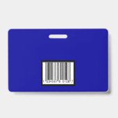 従業員IDバッジ（青）横王室のデザイン バッジ (裏面)