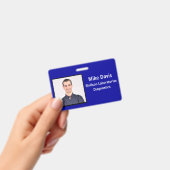 従業員IDバッジ（青）横王室のデザイン バッジ (手持ち)