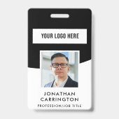 従業員IDフォトロゴQRコードバッジ バッジ (Front)