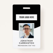 従業員IDフォトロゴQRコードバッジ バッジ (正面)