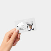 従業員IDライトグレーと黒の水平 バッジ (手持ち)