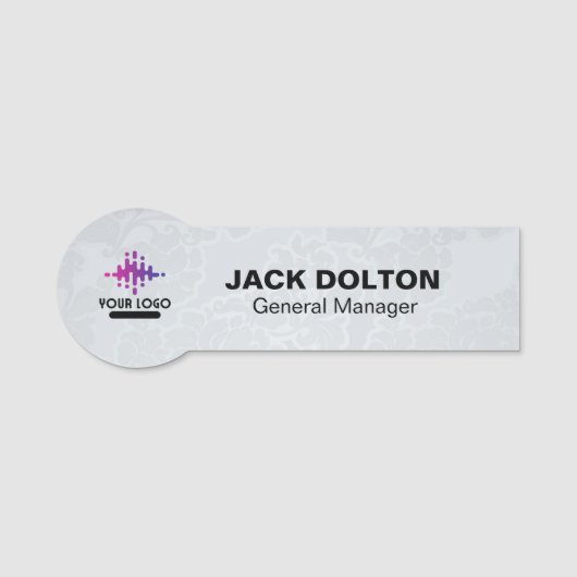 従業員IDロゴ名タグ 名札 (正面)