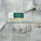 従業員ID会社ロゴグリーン金ゴールド事業 名札 (インサイチュ)