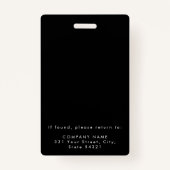 従業員ID写真会社セキュリティバッジQRコード バッジ (裏面)