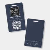 従業員ID写真会社セキュリティバッジQRコード バッジ (表裏)