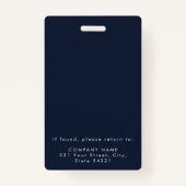 従業員ID写真会社セキュリティバッジQRコード バッジ (裏面)