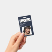 従業員ID写真会社ID青 バッジ (Handheld)