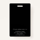 従業員ID写真会社ID バッジ (裏面)