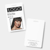 従業員ID写真会社ID バッジ (表裏)