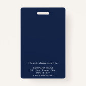 従業員ID写真会社ID QRコード バッジ (裏面)