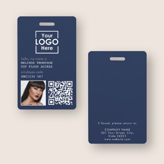 従業員ID写真会社ID QRコード バッジ