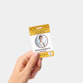 従業員ID写真名カスタムバーコード バッジ (手持ち)