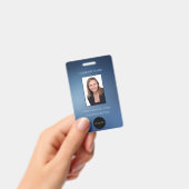 従業員ID写真、バーコード、ロゴ、名前バッジ バッジ (手持ち)