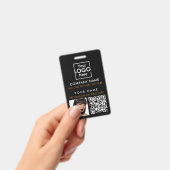 従業員ID写真QRコードカスタムID印刷 バッジ (Handheld)