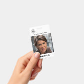 従業員ID写真QRコードシンプルロゴバッジ バッジ (手持ち)