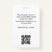 従業員ID名会社ロゴブラック金ゴールド事業 バッジ (裏面)