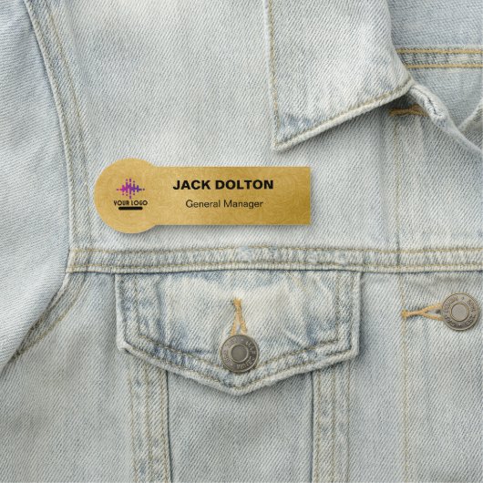 従業員ID：シルバーロゴ 名札 (インサイチュ)