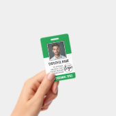 従業員ID – 写真、ロゴ、タイトル – プラスチックカスタム樹脂 バッジ (手持ち)