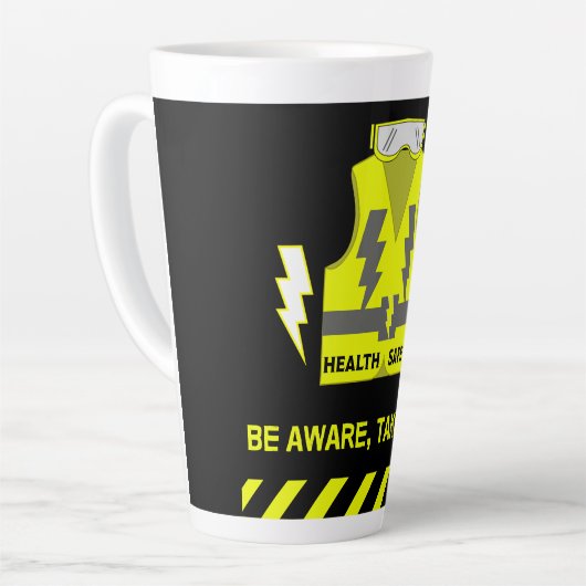 従業員Magの健康および安全ギフト カフェラテマグ (左アングル)