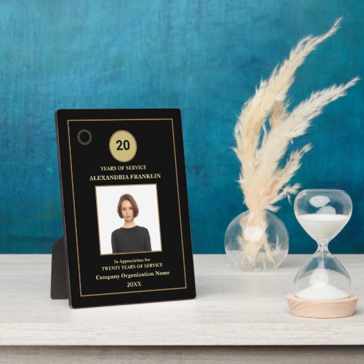 従業員Years Of Serviceフォトロゴ金ゴールド賞 フォトプラーク (側面)