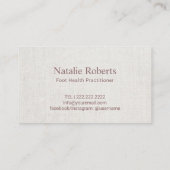 従業者のばら色の金ゴールドのフット・ケアのエレガントなロイヤリティ ロイヤリティカード (裏面)