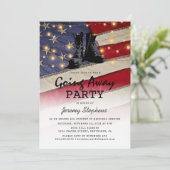 従軍国遠くに国旗 招待状 (スタンド正面)