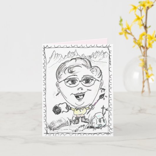 従軍漫画 カード (黄色い花)