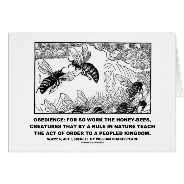 従順の仕事の蜜蜂ヘンリー五世シェークスピア (正面横)