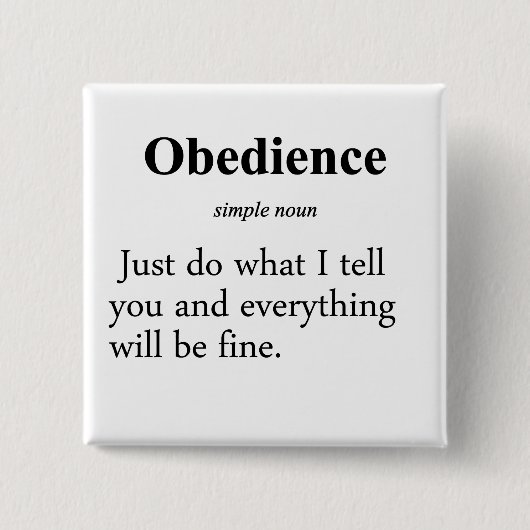 従順定義 缶バッジ (正面)