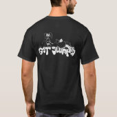 得て下さい圧倒される-新しいデザイン(白いロゴ) Tシャツ (裏面)