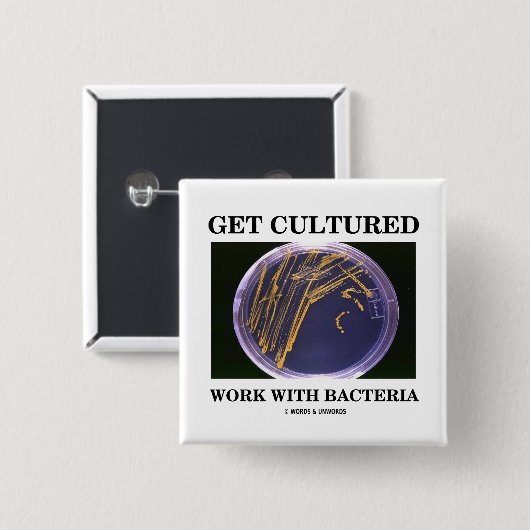 得て下さい細菌(寒天培地)を培養された使用を 缶バッジ (正面&裏面)