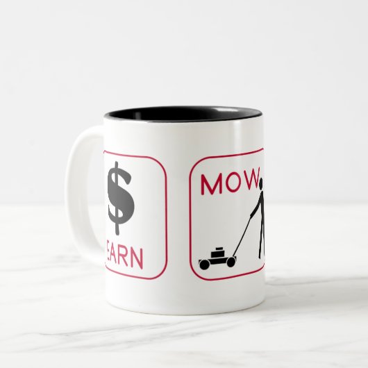 得て下さい。 刈って下さい。 グリル ツートーンマグカップ (正面左)