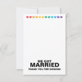 ～得に結婚した感謝来する サンキューカード (正面)