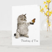 得よカードのための猫のイメージ カード (黄色い花)