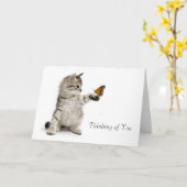 得よカードのための猫のイメージ カード (黄色い花)