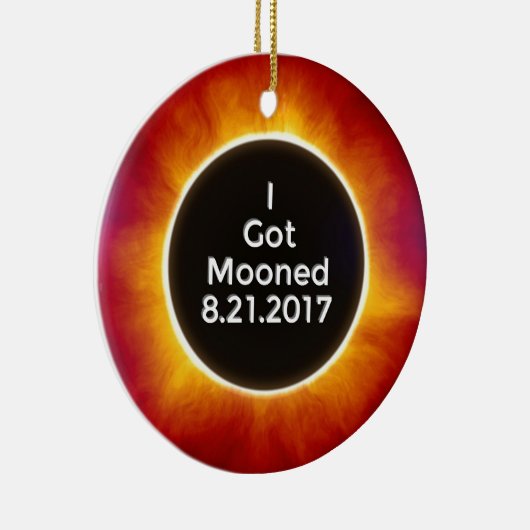 得られたアメリカの日食によっては威厳があるな21 2017.jがうろつきました セラミックオーナメント (右)